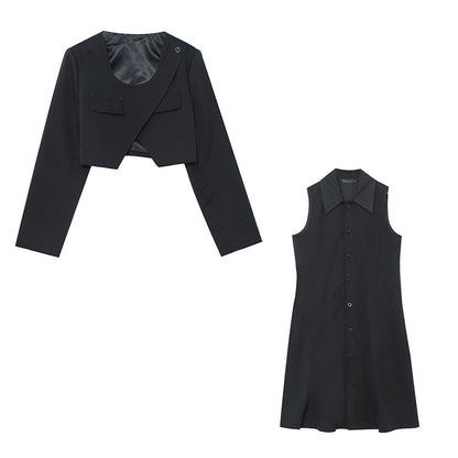 Mode and Elegant Short Jacket and Dress Set