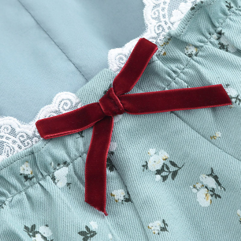 大きいサイズ レディース アンティーク花柄のレース重ねドーリーワンピース(LL/3L/4L/5L/6L)