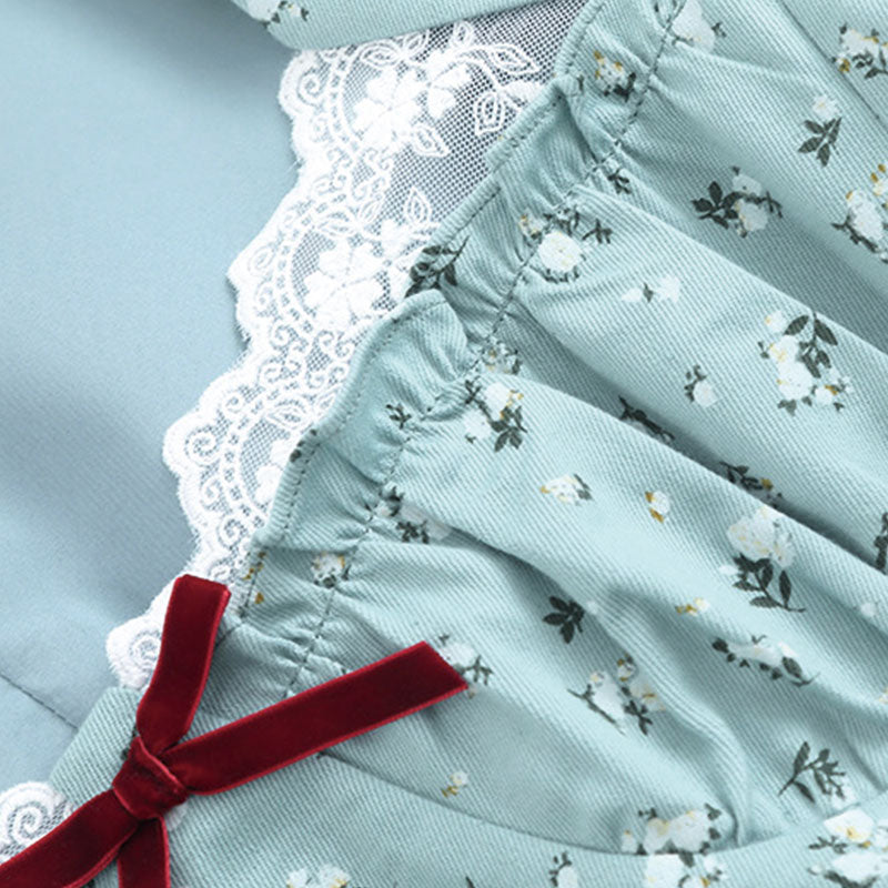 大きいサイズ レディース アンティーク花柄のレース重ねドーリーワンピース(LL/3L/4L/5L/6L)