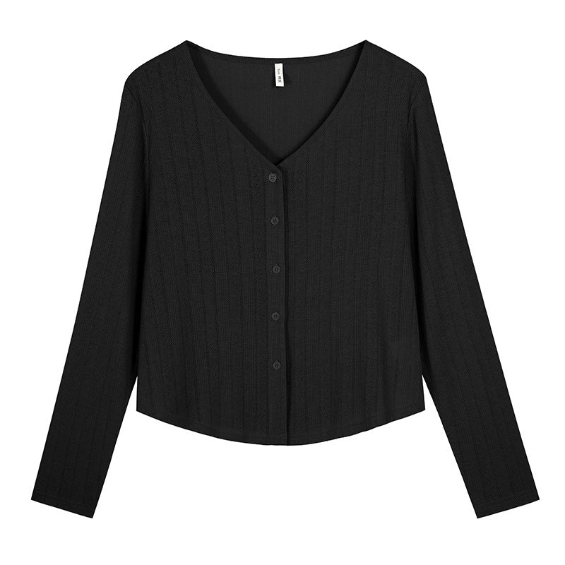 Lightweight and fluffy V-neck cardigan in plus sizes (LL/3L/4L/5L/6L)