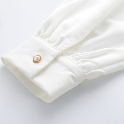 上品とろみボウタイブラウス(L/LL/3L/4L/5L/6L)