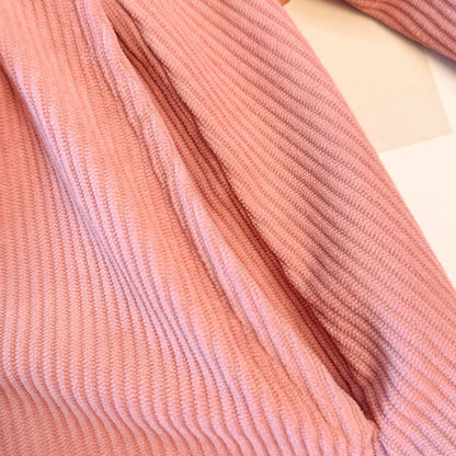 ピンクカラーのリブワンピース(3L/4L/5L/6L/7L)