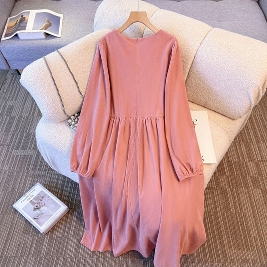 Pink ribbed dress (3L/4L/5L/6L/7L)