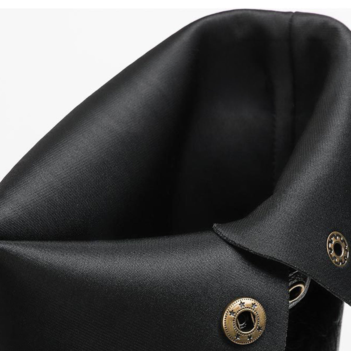【ふくらはぎ＜Lサイズ＞42～46cm】ダブルベルト厚底ブラックロングブーツ(ふくらはぎ大きいサイズ)