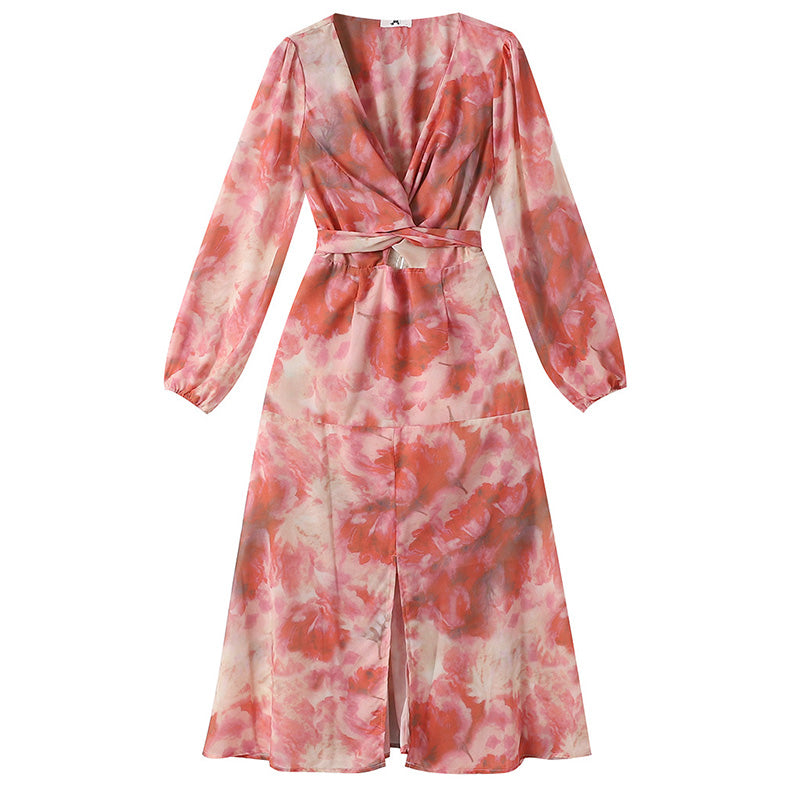 Flare Rose Art Chiffon Dress (3L/4L/5L/6L/7L)