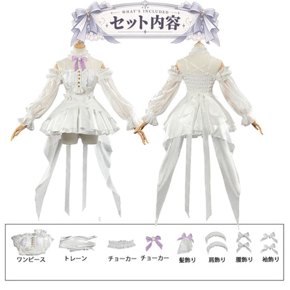 女神からの贈り物の月白ロイヤルフリル プリンセスコスチューム(LL/3L/4L)ハロウィン/コスプレ