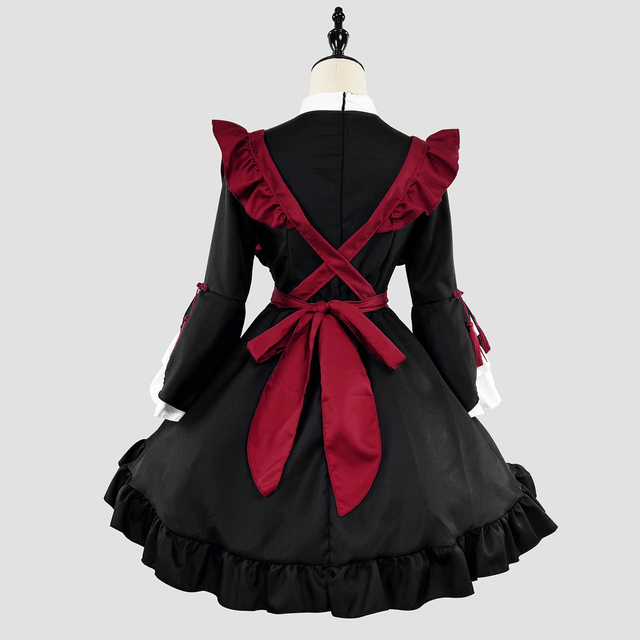 大きいサイズ レディース 紅い月のチャイナメイドワンピース・ハロウィン・コスプレ(M/L/LL/3L/4L/5L/6L)