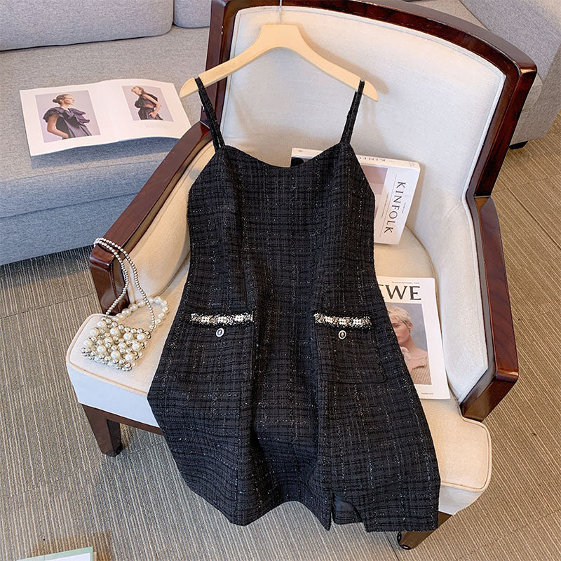 大きいサイズ レディース おとなツイードジャケット＆キャミワンピース(3L/4L/5L/6L/7L)