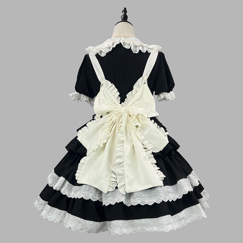 ラブリーハートリボン♡クラシックメイド(M/L/LL/3L/4L/5L/6L)/コスプレ/ハロウィン
