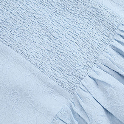 清楚ブルーのリボンレースロングワンピース(LL/3L/4L/5L/6L)