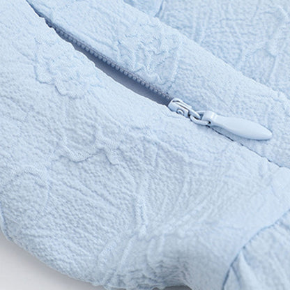 清楚ブルーのリボンレースロングワンピース(LL/3L/4L/5L/6L)