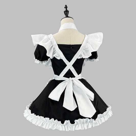 聖なるリボンクロスメイドBlackワンピース(M/L/LL/3L/4L/5L/6L)ハロウィン/コスプレ