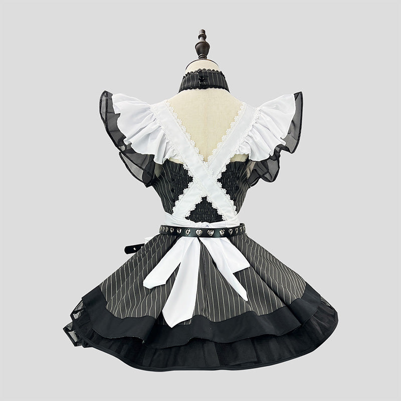 クロノスハート・ロックメイドドレス(M/L/LL/3L/4L/5L/6L)/コスプレ/ハロウィン
