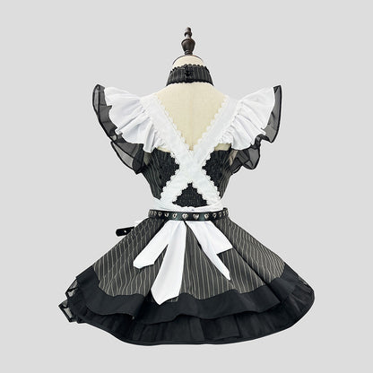 クロノスハート・ロックメイドドレス(M/L/LL/3L/4L/5L/6L)/コスプレ/ハロウィン