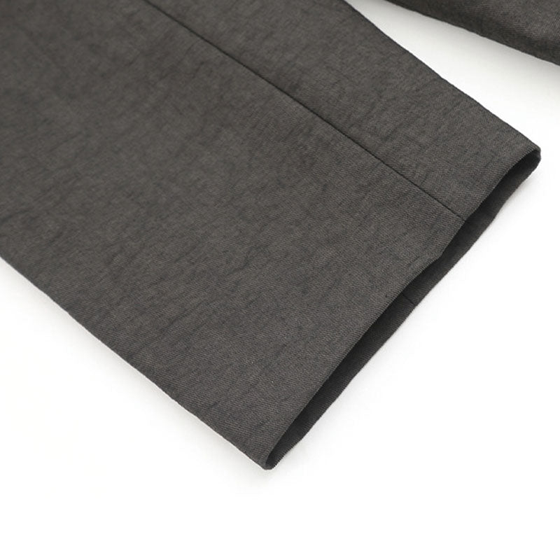 大きいサイズ レディース 抜け感ノーカラーのゆる美シルエットスーツセット(LL/3L/4L/5L/6L)