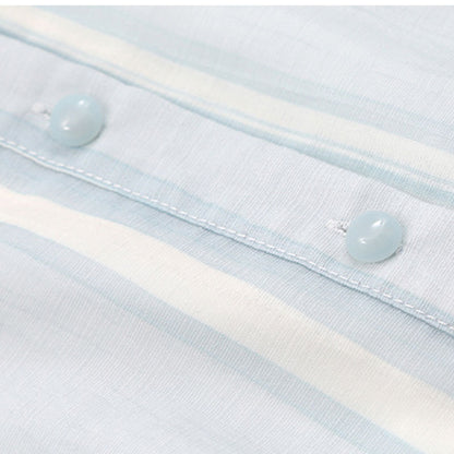 淡色ストライプの軽やかレディセットアップ(LL/3L/4L/5L/6L)