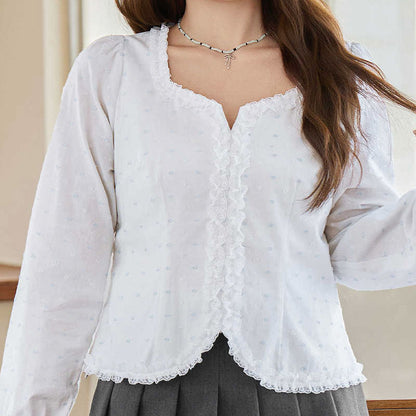 やさしげ小花のレースナチュラルブラウス(LL/3L/4L/5L/6L)
