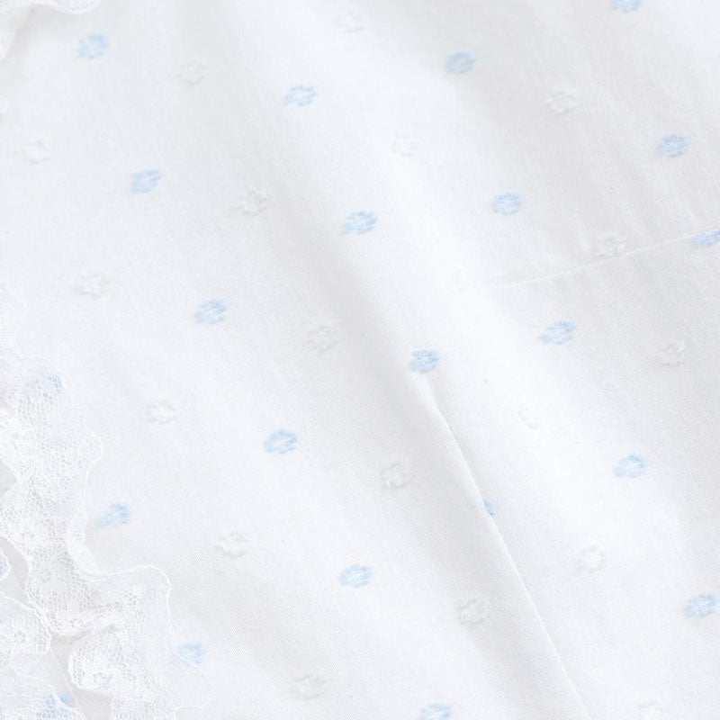 大きいサイズ レディース やさしげ小花のレースナチュラルブラウス(LL/3L/4L/5L/6L)