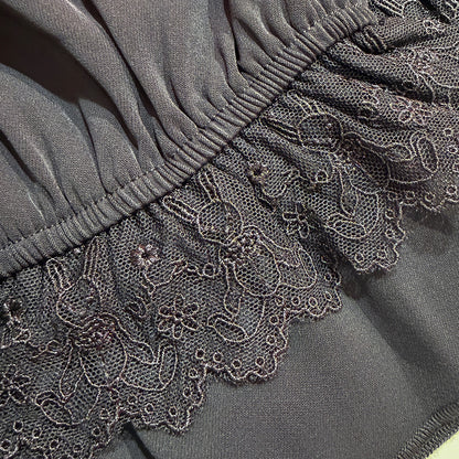 うさぎ刺繍のダークケープブラウス(3L/4L/5L/6L)