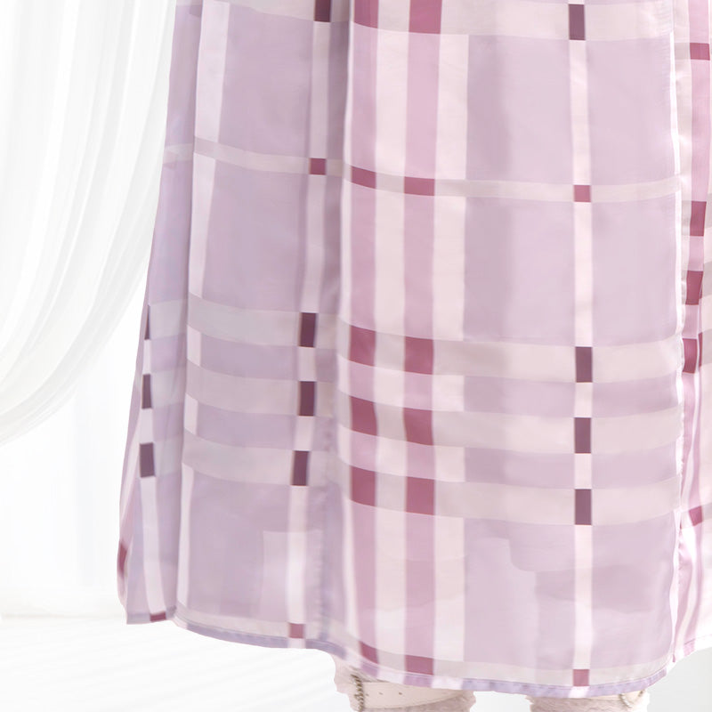 パルファムチェック・ワンピース　ピンク（3L/4L/5L/6L）/Taberunosky（タベルノスキー）