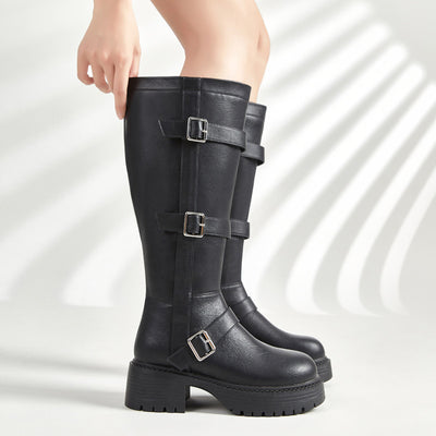 【大きいサイズの靴ランキング】【ふくらはぎゆったり】ブラックスモーク・ワイドエンジニアブーツ(ふくらはぎ大きいサイズ)