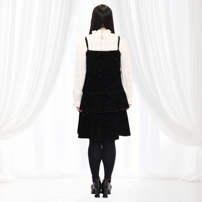 スパークルヴェール・レイヤードキャミワンピセット(LL/3L/4L/5L)