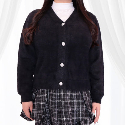 月明りのシャギーニット・ふわもちカーディガン（3L-4L/5L-6L）/Taberunosky（タベルノスキー）