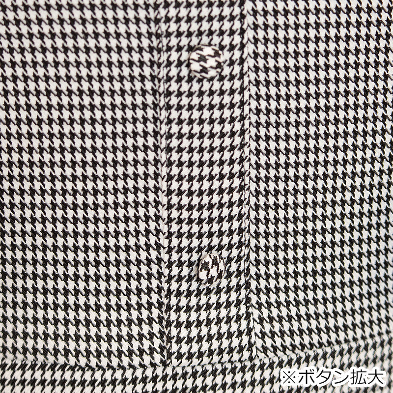 フリル千鳥格子長袖ロングワンピース（3L/4L/5L/6L）/Taberunosky（タベルノスキー）