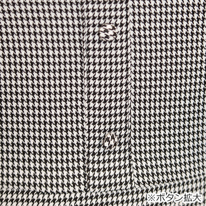 フリル千鳥格子長袖ロングワンピース（3L/4L/5L/6L）/Taberunosky（タベルノスキー）