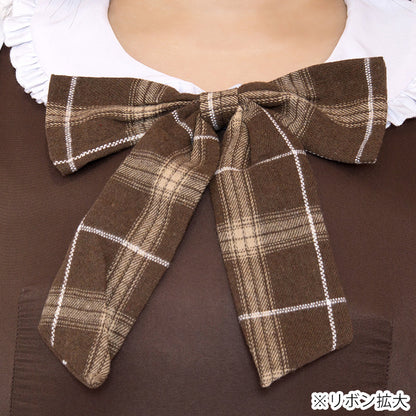 クラシカルチェックの探偵メイドさんコスチューム (M/L/LL/3L/4L/5L/6L)/コスプレ