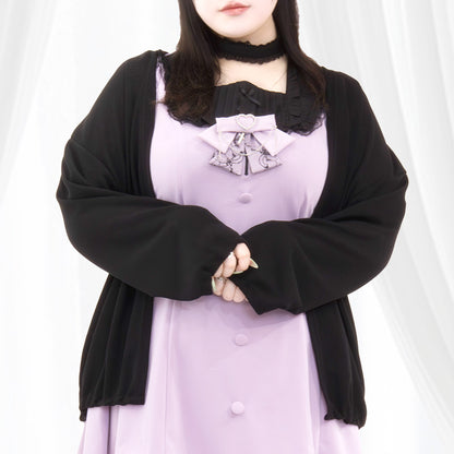 とろける黒魔法カーディガン（3L/5L）/Taberunosky（タベルノスキー）