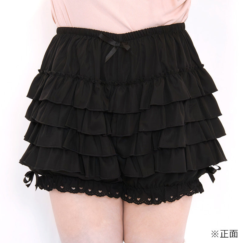 大きいサイズ レディース Lyrical Bloom Frill Pumpkin Pants (3L-4L/5L-6L) / Taberunosky