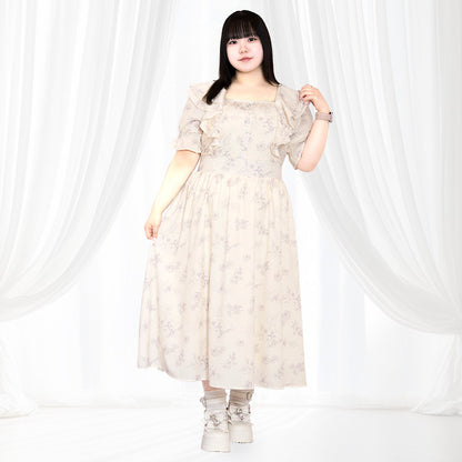 スイートバニラのふわふわメモリーワンピース（3L/4L/5L/6L）/Taberunosky（タベルノスキー）