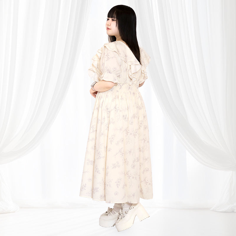 スイートバニラのふわふわメモリーワンピース（3L/4L/5L/6L）/Taberunosky（タベルノスキー）