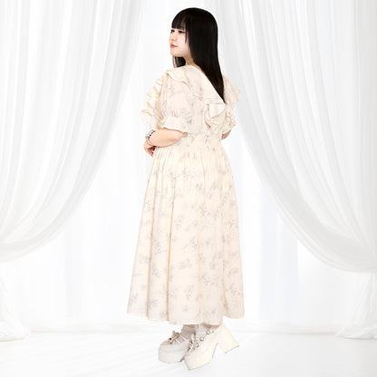 スイートバニラのふわふわメモリーワンピース（3L/4L/5L/6L）/Taberunosky（タベルノスキー）