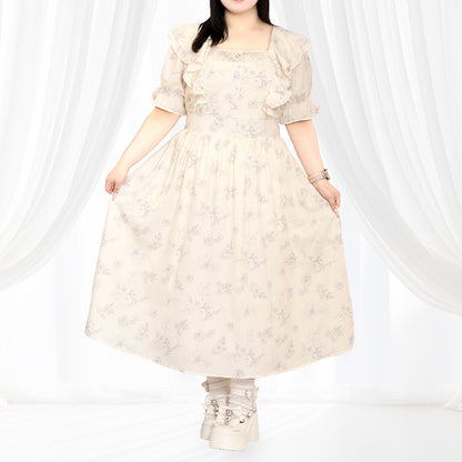 スイートバニラのふわふわメモリーワンピース（3L/4L/5L/6L）/Taberunosky（タベルノスキー）