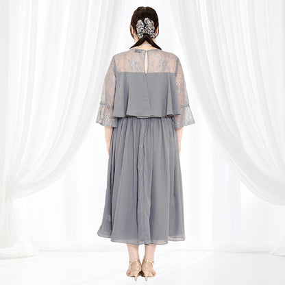 エレーヌ・グレーシフォンレースドレス(3L/4L/5L/6L)オケージョン/結婚式