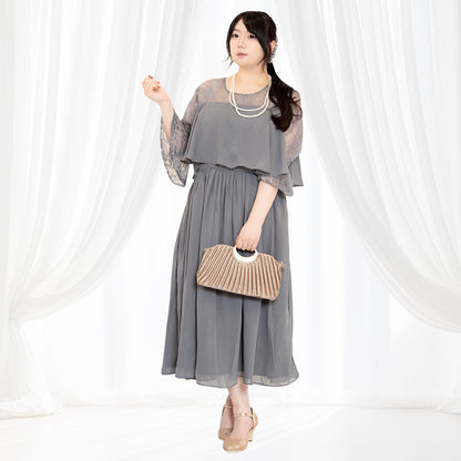 エレーヌ・グレーシフォンレースドレス(3L/4L/5L/6L)オケージョン/結婚式