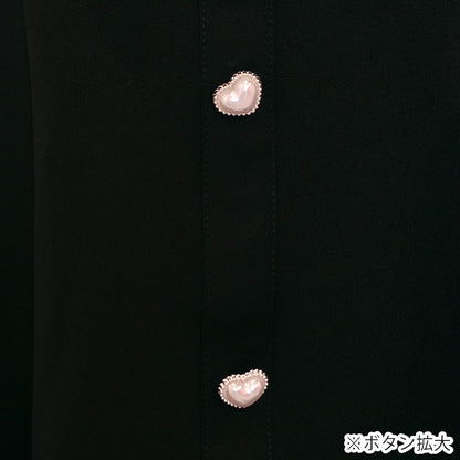 黒猫ビッグリボンの地雷ブラックワンピースセットアップ （3L/4L/5L/6L）/Taberunosky（タベルノスキー）