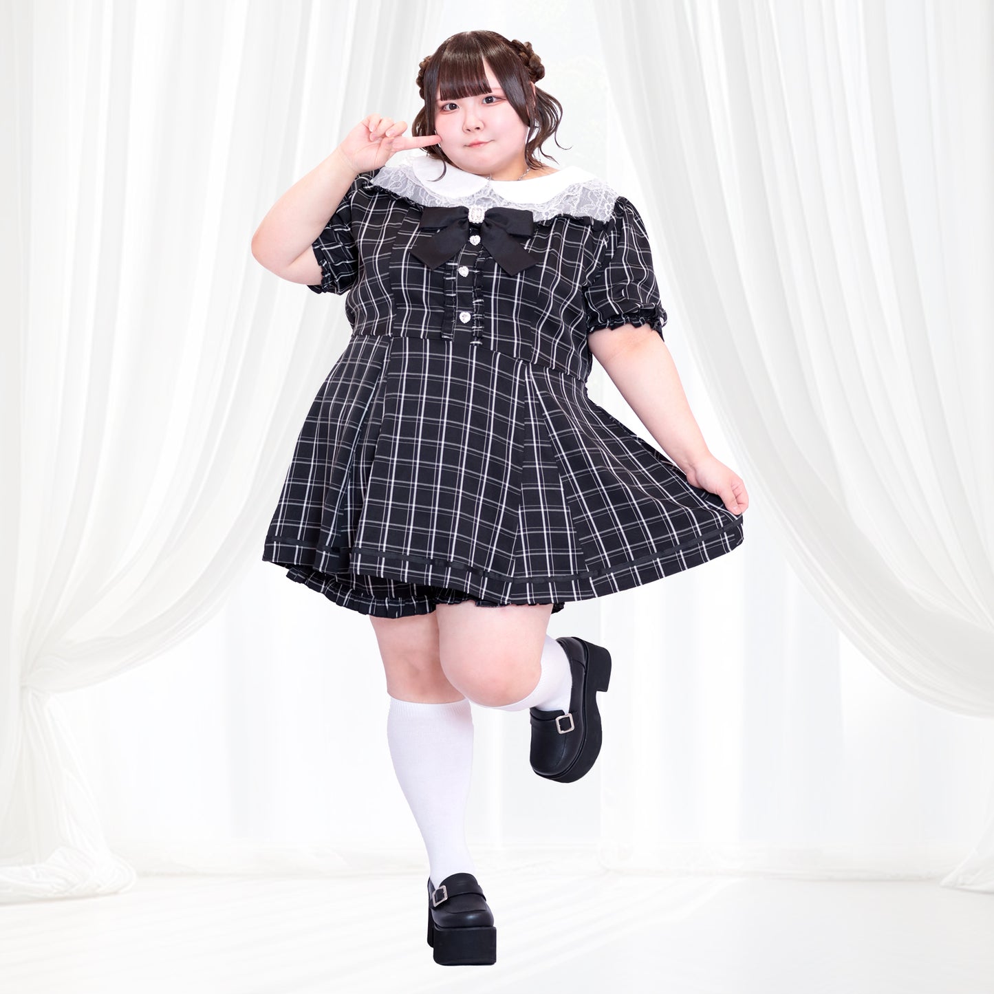 大きいサイズ レディース 【7月中旬発送予定】王道地雷ちゃんの半袖セットアップ（3L/4L/5L/6L）/Taberunosky（タベルノスキー）