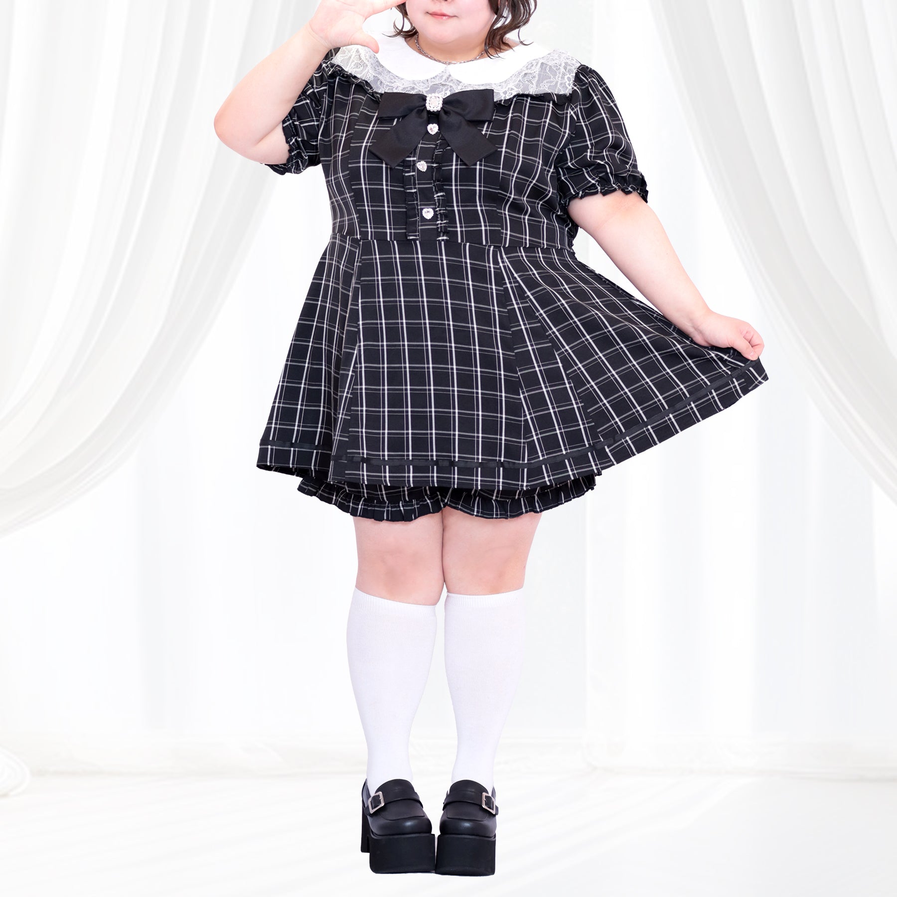 大きいサイズ レディース｜王道地雷ちゃんの半袖セットアップ（3L/4L