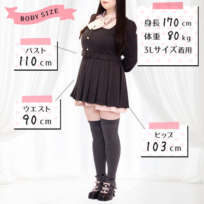 恋するプティ・リボンワンピース(L/LL/3L/4L/5L)