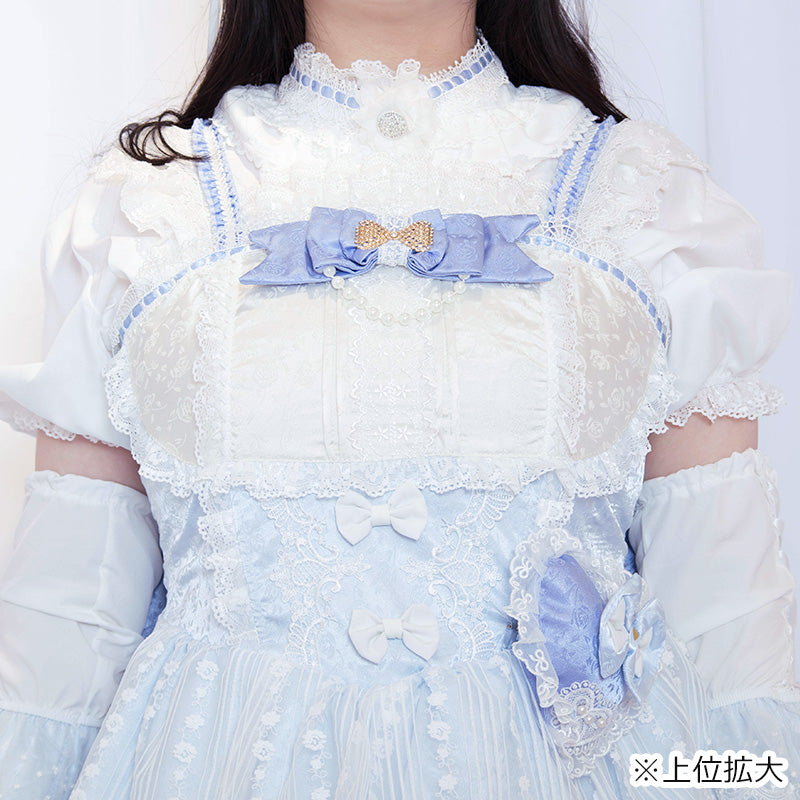 大きいサイズ レディース 【予約】ローズブルーの祝福レースロリータワンピースドレスセット(3L/4L/5L)