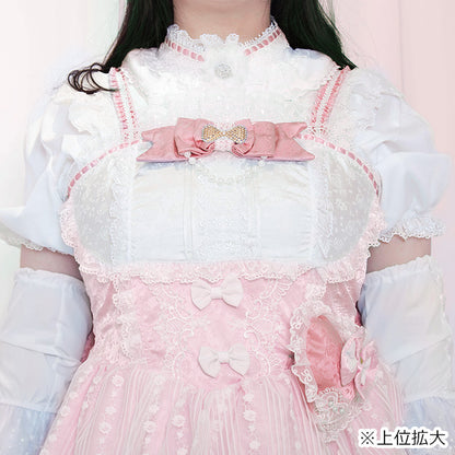 Rose Pink Blessed Lace Lolita One-Piece Dress Set (3L/4L/5L)