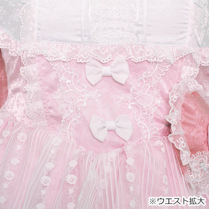 Rose Pink Blessed Lace Lolita One-Piece Dress Set (3L/4L/5L)