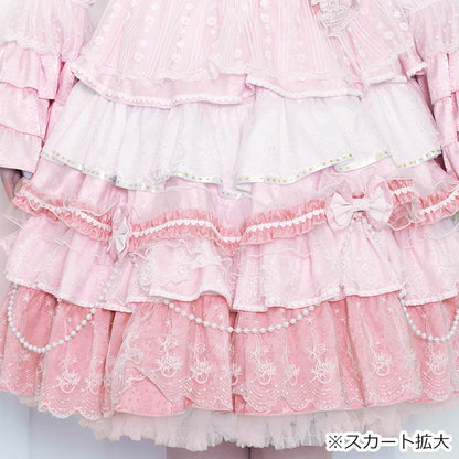 Rose Pink Blessed Lace Lolita One-Piece Dress Set (3L/4L/5L)