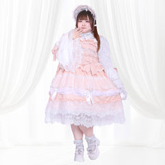 大きいサイズ レディース｜[Pre-order] Milky Pink Dream Weave Frill