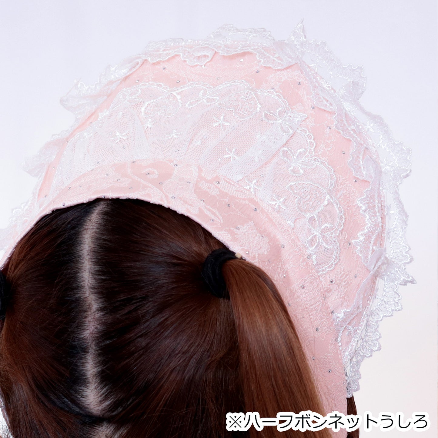 大きいサイズ レディース Milky Pink Dream-Knit Frill Lolita One-Piece Dress Set (3L/4L/5L)