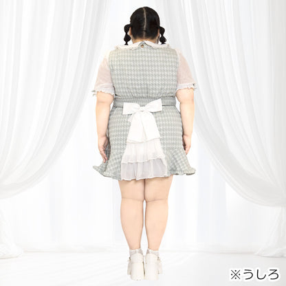 Milky Hound Frill Dress, Green (3L/4L/5L/6L) / Taberunosky
