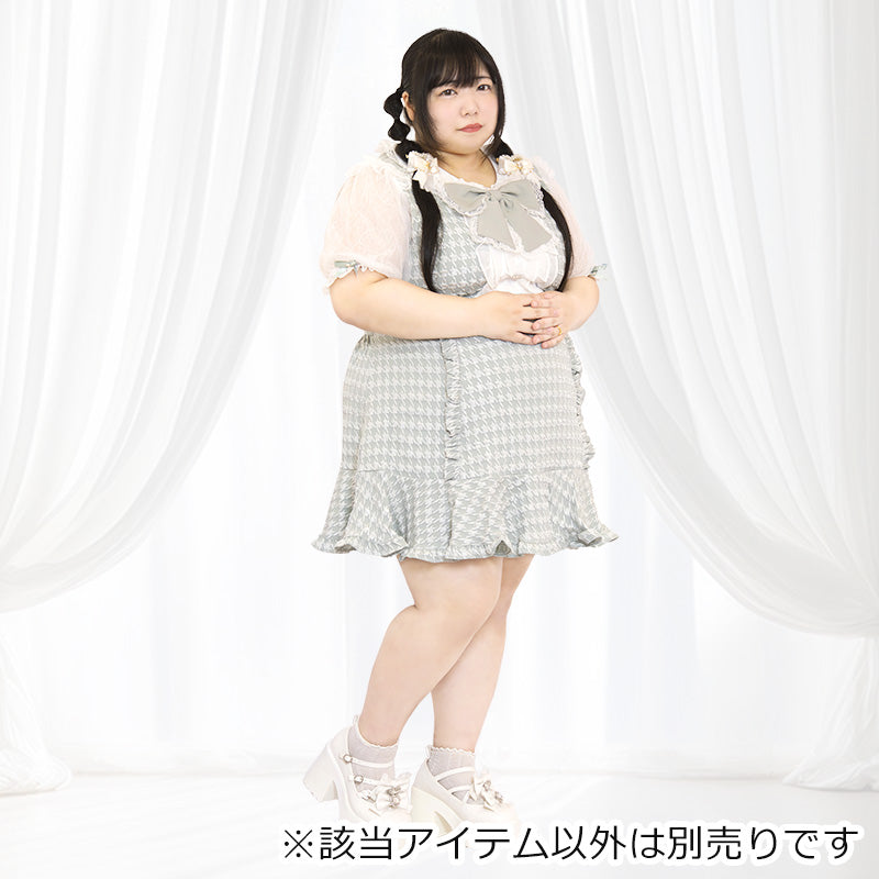 Milky Hound Frill Dress, Green (3L/4L/5L/6L) / Taberunosky